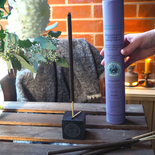 Bundle & Save 15%: Incense Holder + Mosquito & Fly Repelling Outdoor Garden Incense Sticks